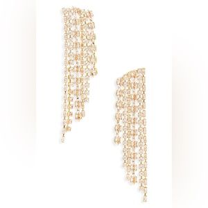 BaubleBar Mixed Crystal Fringe Drop Earrings